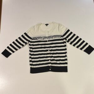Talbots 3/4 sleeve Cardigan, with ruffle detail. New without tags.